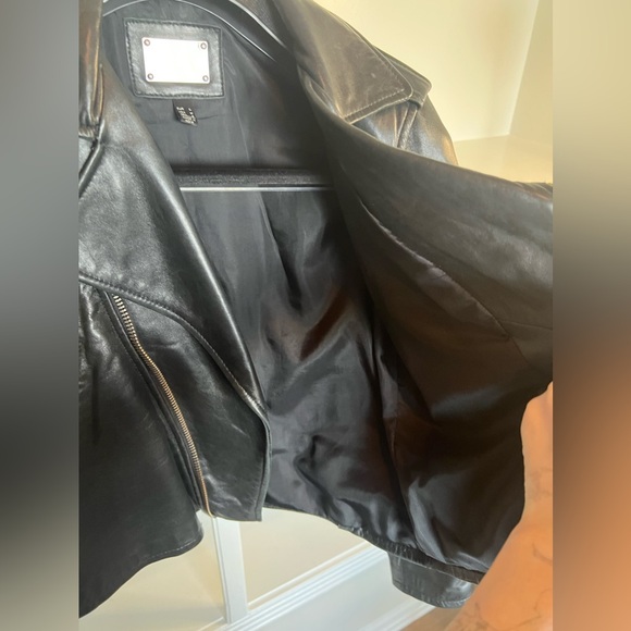 Mango 100% Leather Moto Jacket - M/L - Picture 4 of 9